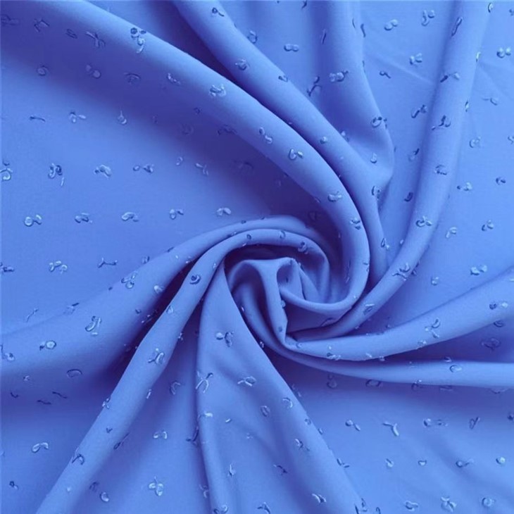 Polyester Jaquard Cut Flower Fabric